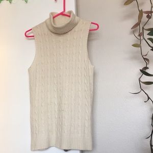 2-ply cashmere turtleneck blouse